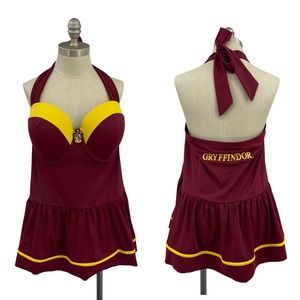 Harry Potter Gryffindor One Piece Swimsuit Red Burgundy Yellow Size 3X Hot Topic